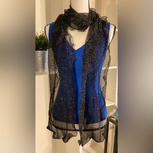 Beautiful sparkly scarf with wired edges.